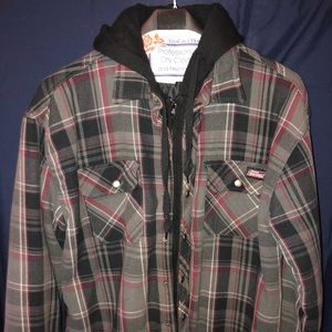 Dickies Red & Gray Zip Up Hoodie
